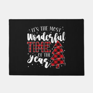 Weihnachtsbäume Es ist die wunderbarste Zeit der W Fußmatte