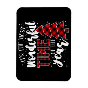 Weihnachtsbäume Es ist die wunderbarste Zeit der W Magnet