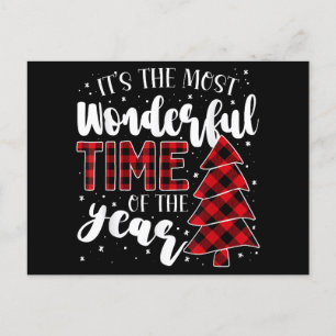 Weihnachtsbäume Es ist die wunderbarste Zeit der W Postkarte