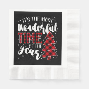 Weihnachtsbäume Es ist die wunderbarste Zeit der W Serviette