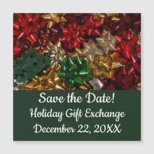 Weihnachtsbäume farbenfroher Feiertag Magnetkarte