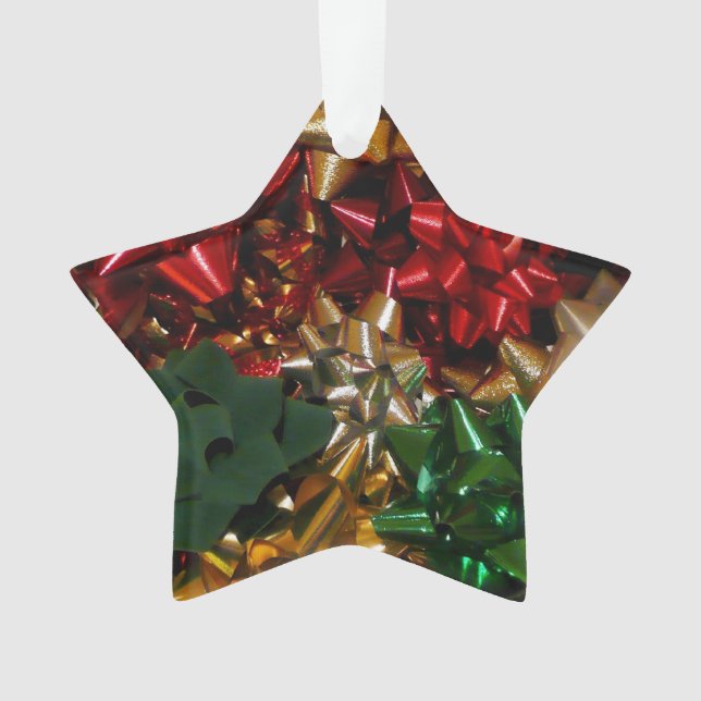 Weihnachtsbäume farbenfroher Feiertag Ornament (Vorderseite)