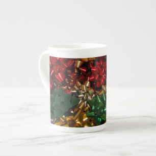 Weihnachtsbäume farbenfroher Feiertag Prozellantasse