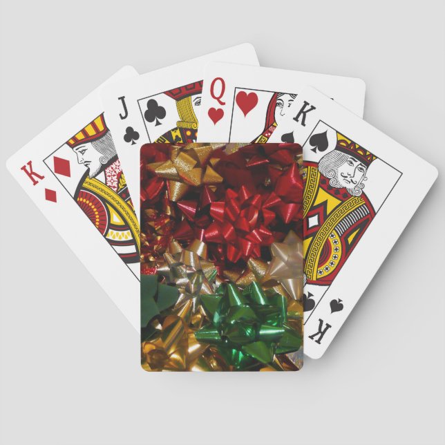 Weihnachtsbäume farbenfroher Feiertag Spielkarten (Rückseite)