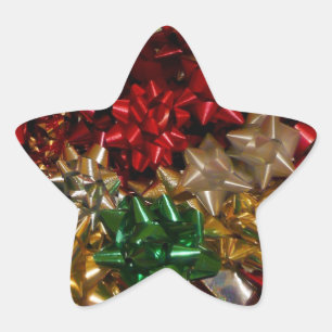 Weihnachtsbäume farbenfroher Feiertag Stern-Aufkleber