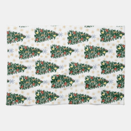 Weihnachtsbäume - Feiertag Geschirrtuch