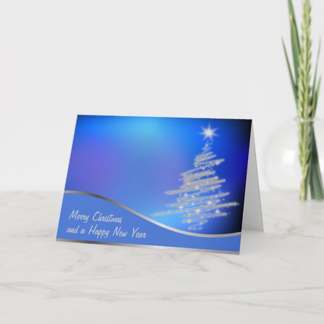 Weihnachtsbäume Feiertagskarte (Vorderseite)