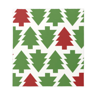 Weihnachtsbäume-Feiertagsmuster Notizblock