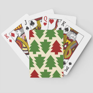 Weihnachtsbäume-Feiertagsmuster Spielkarten