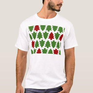 Weihnachtsbäume Feiertagsmuster T-Shirt