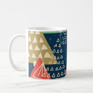 Weihnachtsbäume Festliche nahtlose Illustration. Kaffeetasse