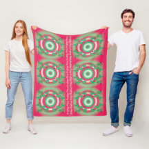 Weihnachtsbäume Fleece-Decke