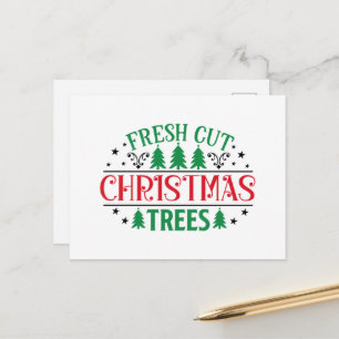 Weihnachtsbäume, frisch geschnitten feiertagspostkarte