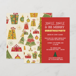 Weihnachtsbäume & Geschenke Weihnachtsfeierliche P Einladung