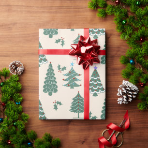 Weihnachtsbäume Geschenkpapier