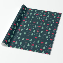 Weihnachtsbäume Geschenkpapier