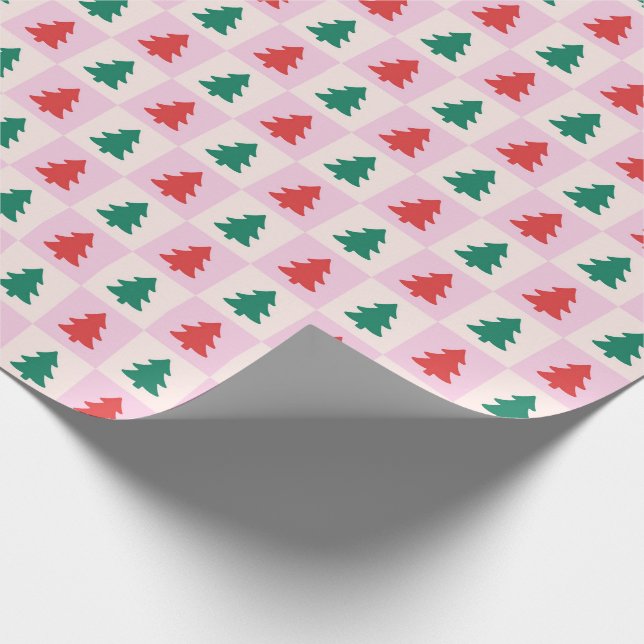 Weihnachtsbäume Geschenkpapier (Ecke)