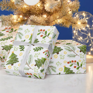 Weihnachtsbäume Geschenkpapier