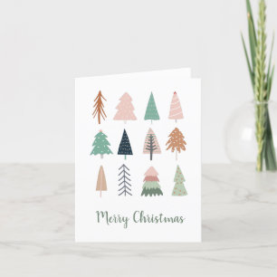 Weihnachtsbäume Girly Collage Feiertagskarte