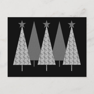 Weihnachtsbäume - Graue Ribbon-Diabetes Feiertagspostkarte