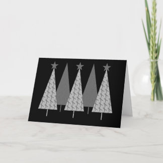 Weihnachtsbäume - Grauer Brain Cancer Feiertagskarte
