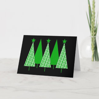 Weihnachtsbäume - Grüner Ribbon Nierenkrebs Feiertagskarte