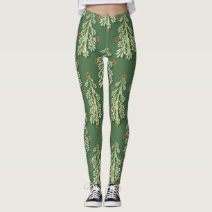 Weihnachtsbäume Illustration Muster Leggings
