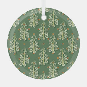 Weihnachtsbäume Illustration Muster Ornament Aus Glas
