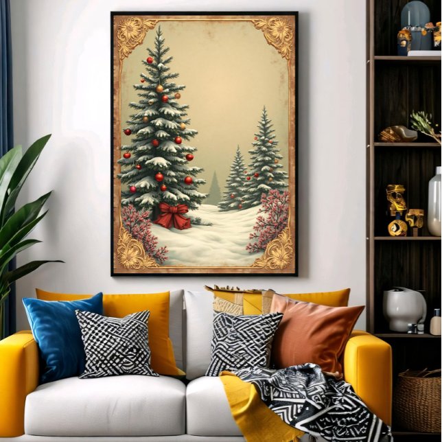 Weihnachtsbäume im Schnee Poster (Von Creator hochgeladen)
