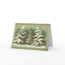 Weihnachtsbäume im Vintage-Stil