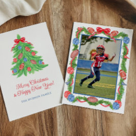 Weihnachtsbäume im Wasser - Foto Feiertagskarte