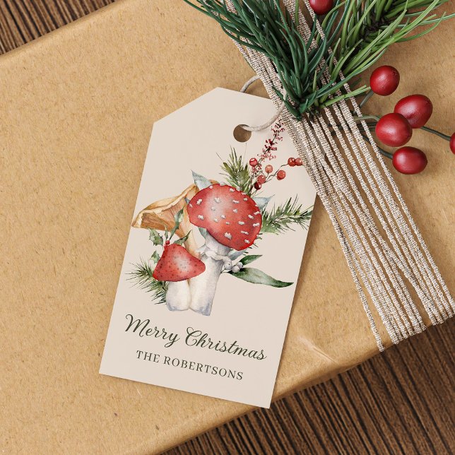 Weihnachtsbäume im Wasser Rustikales Wald Geschenkanhänger (Von Creator hochgeladen)