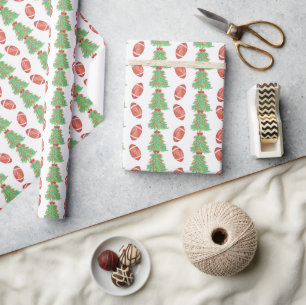 Weihnachtsbäume in Aquarellen Geschenkpapier