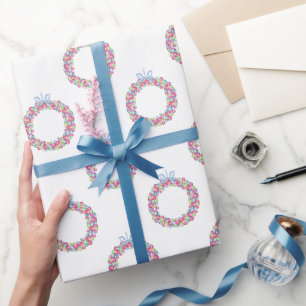 Weihnachtsbäume in Aquarellen Geschenkpapier