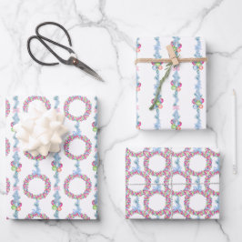 Weihnachtsbäume in Aquarellen Geschenkpapier Set