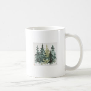 Weihnachtsbäume in Aquarellen Kaffeetasse