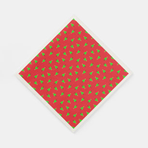 Weihnachtsbäume in Rot Serviette