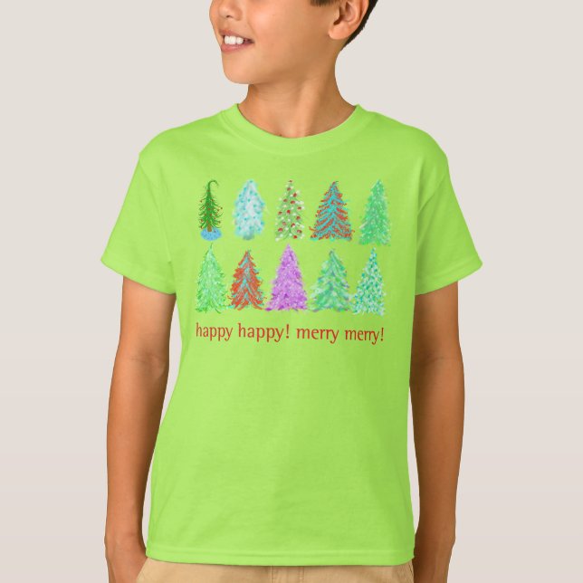 Weihnachtsbaume! Kinderteppich T-Shirt (Vorderseite)