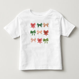 Weihnachtsbäume - Kokette rot grün Kleinkind T-shirt