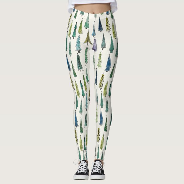 Weihnachtsbäume Leggings (Vorderseite)