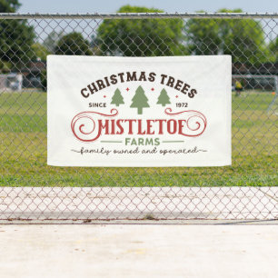Weihnachtsbäume mistletofarm North Pole Banner
