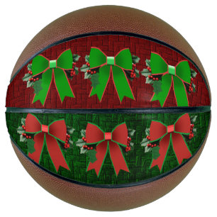 Weihnachtsbäume mit Holly Bows Basketball