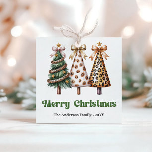 Weihnachtsbäume mit individuellem Namen als festli Geschenkanhänger