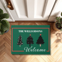 Weihnachtsbäume Moderne Willkommen Name