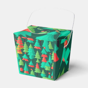 Weihnachtsbäume Muster Geschenkschachtel