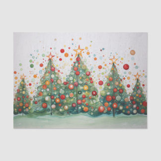 Weihnachtsbäume Nahtlos Seidenpapier