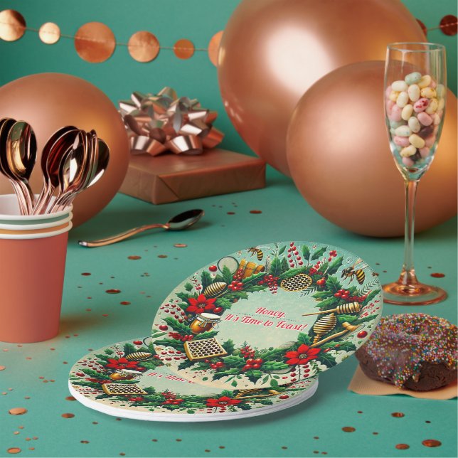 Weihnachtsbäume Pappteller (Multi)