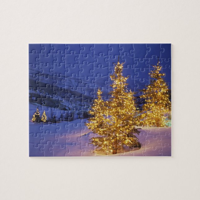 Weihnachtsbäume, Park City, Wastch Berge, Puzzle (Horizontal)