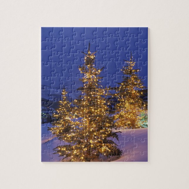 Weihnachtsbäume, Parkstadt, Müllberge, 2 Puzzle (Vertikal)