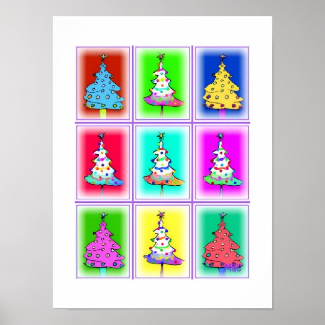 Weihnachtsbäume: Poster (Vorne)